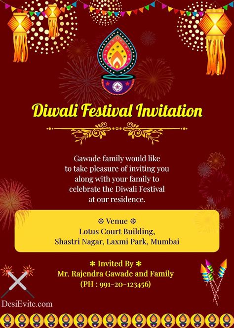 free printable diwali card templates|Design Custom Diwali Invitation Cards for Free .